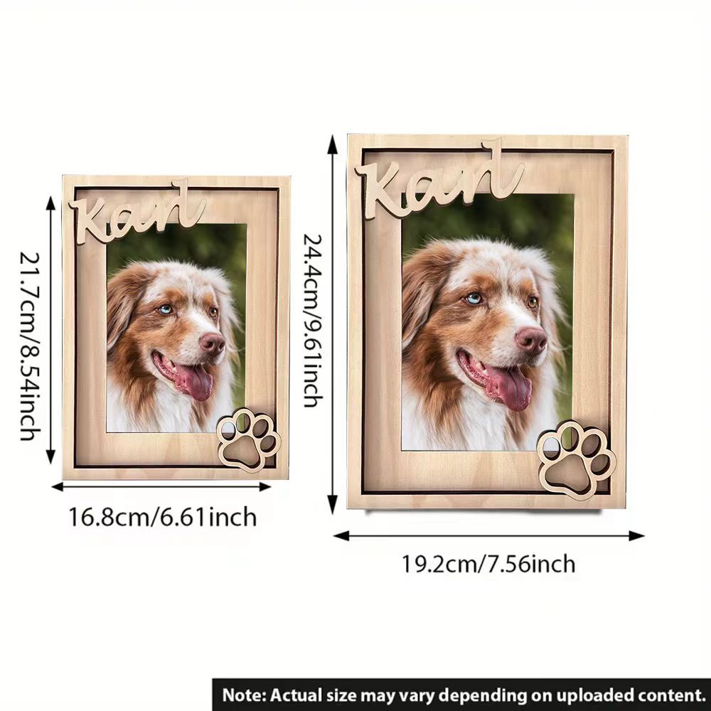 Customizable Pet Memorial Frame - Personalized with Your Pet's Photo and Name