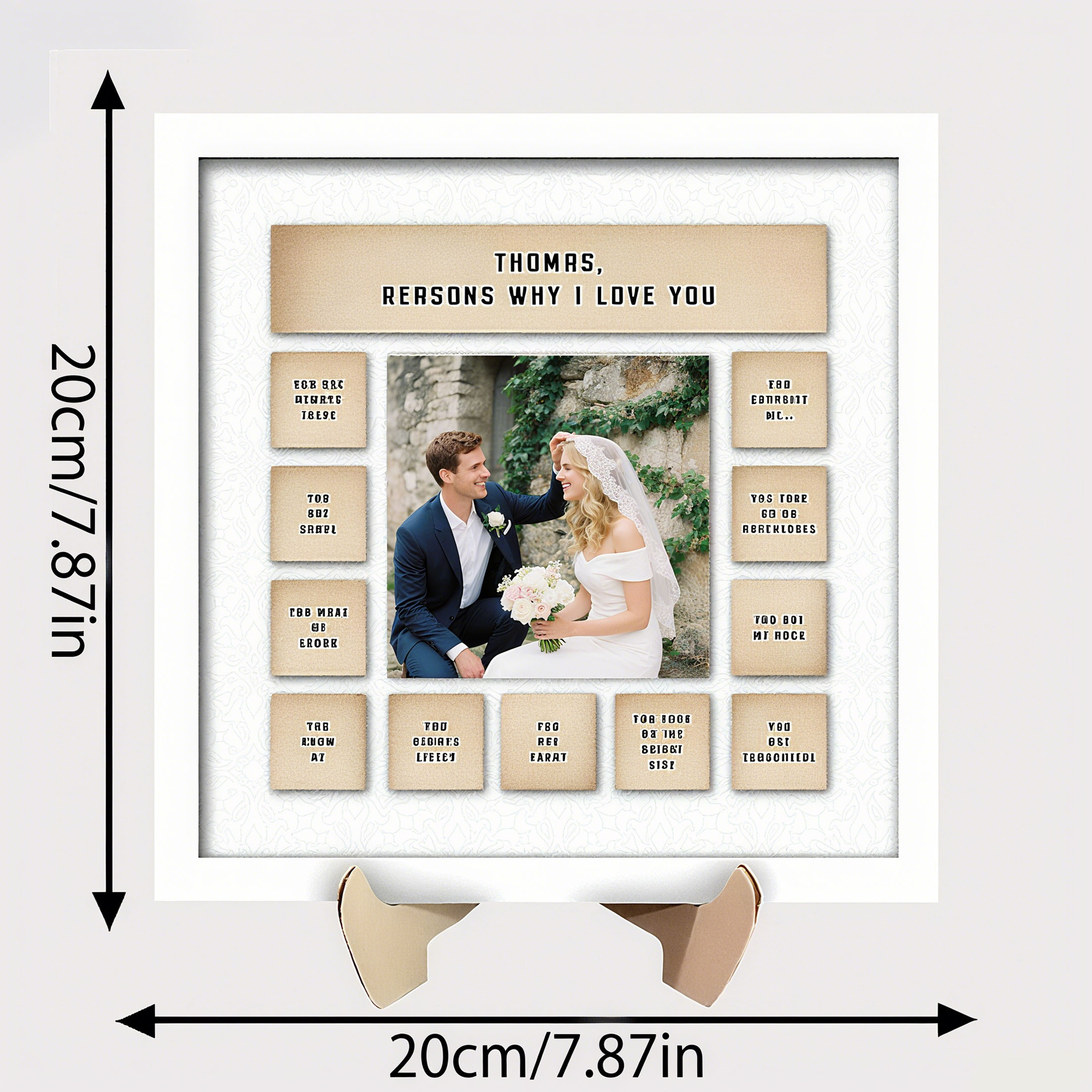 Customizable Love Story Frame - Personalize with Your Wedding Photo and Messages