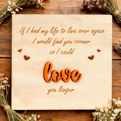 Eternal Engraved Love Card – Sentimental Gift for Her/Him