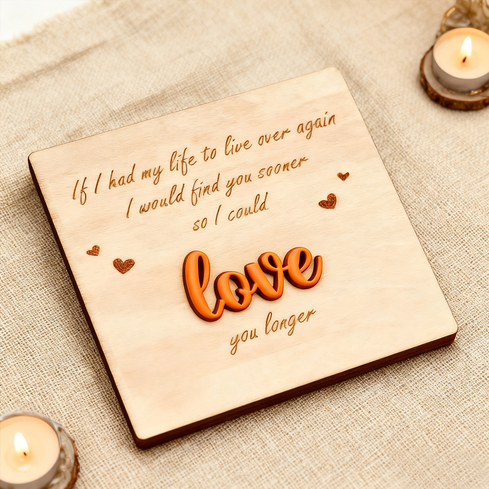 Eternal Engraved Love Card – Sentimental Gift for Her/Him
