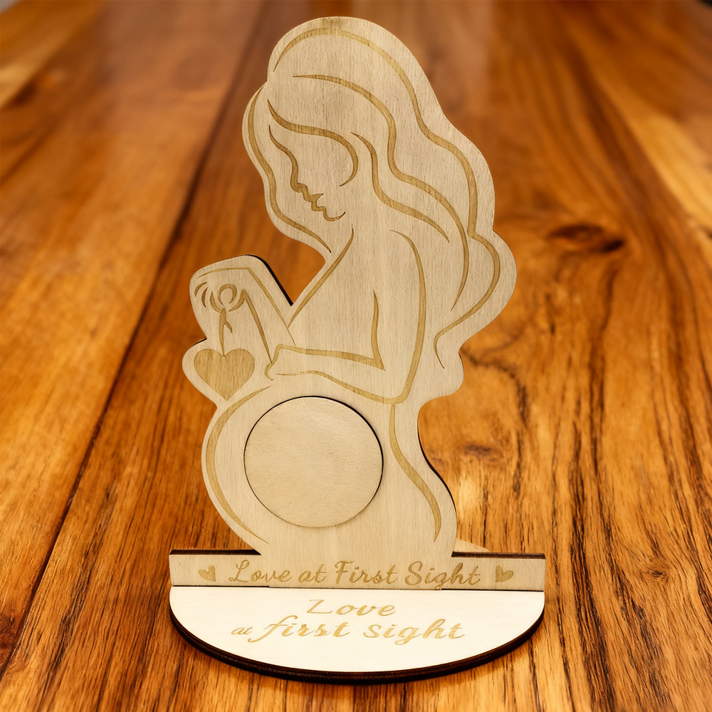 Baby’s First Portrait – Custom Wooden Ultrasound Frame & Birth Keepsake