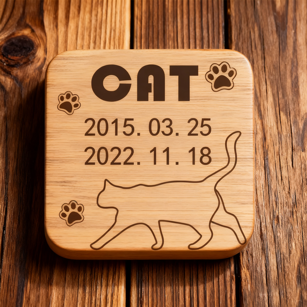 Personalized Walnut Wood Pet Memorial Box - Hair and Keepsake Holder