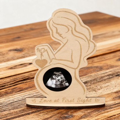 Baby’s First Portrait – Custom Wooden Ultrasound Frame & Birth Keepsake
