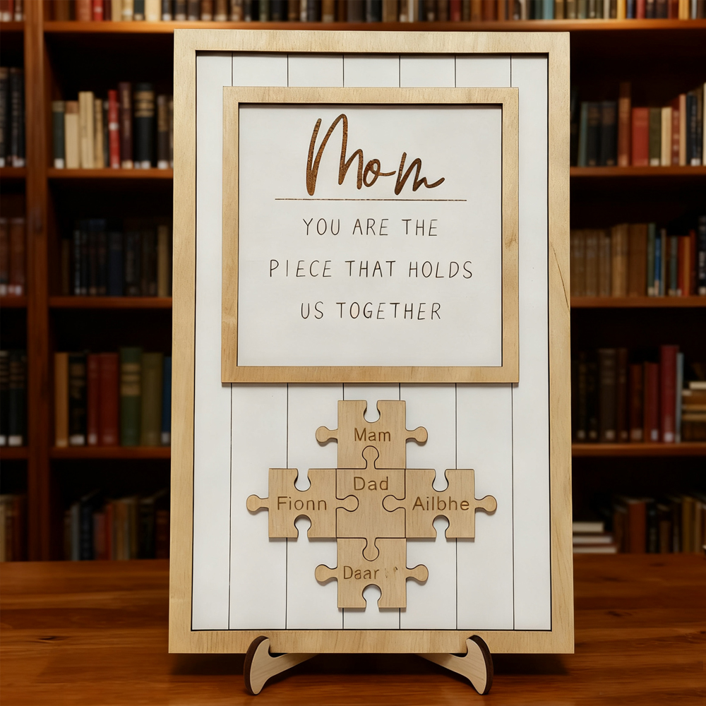 Personalized Heart Puzzle Plaque - Mothers Day Gift - Gift for Mom