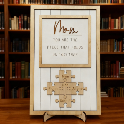 Personalized Heart Puzzle Plaque - Mothers Day Gift - Gift for Mom