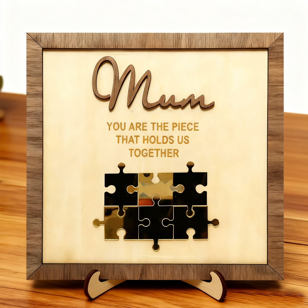 Personalized Heart Puzzle Plaque - Mother's Day Gift - Gift for Mom