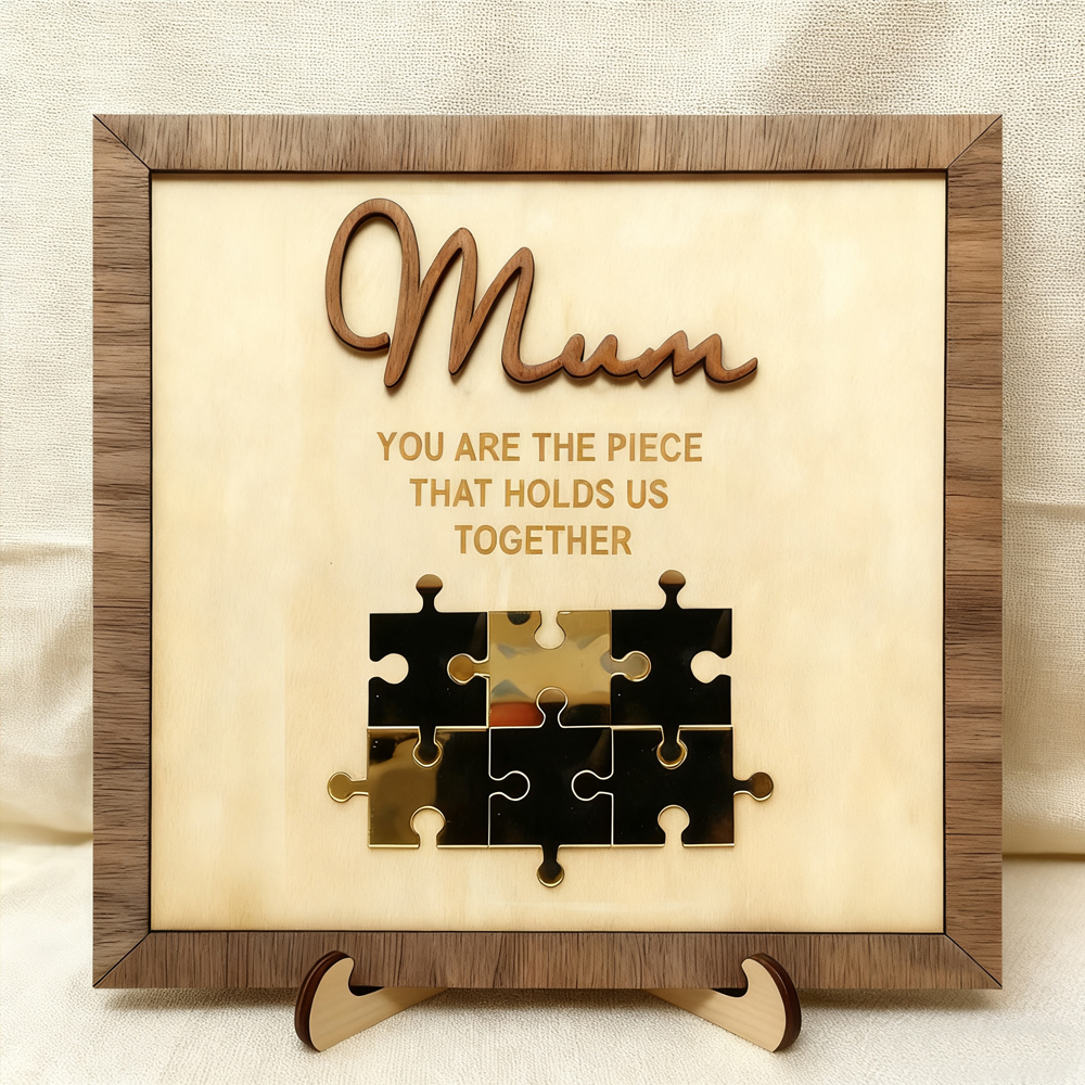 Personalized Heart Puzzle Plaque - Mother's Day Gift - Gift for Mom