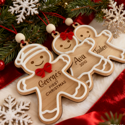 Personalized Gingerbread Ornament – Custom Christmas Gift – Family Gifts