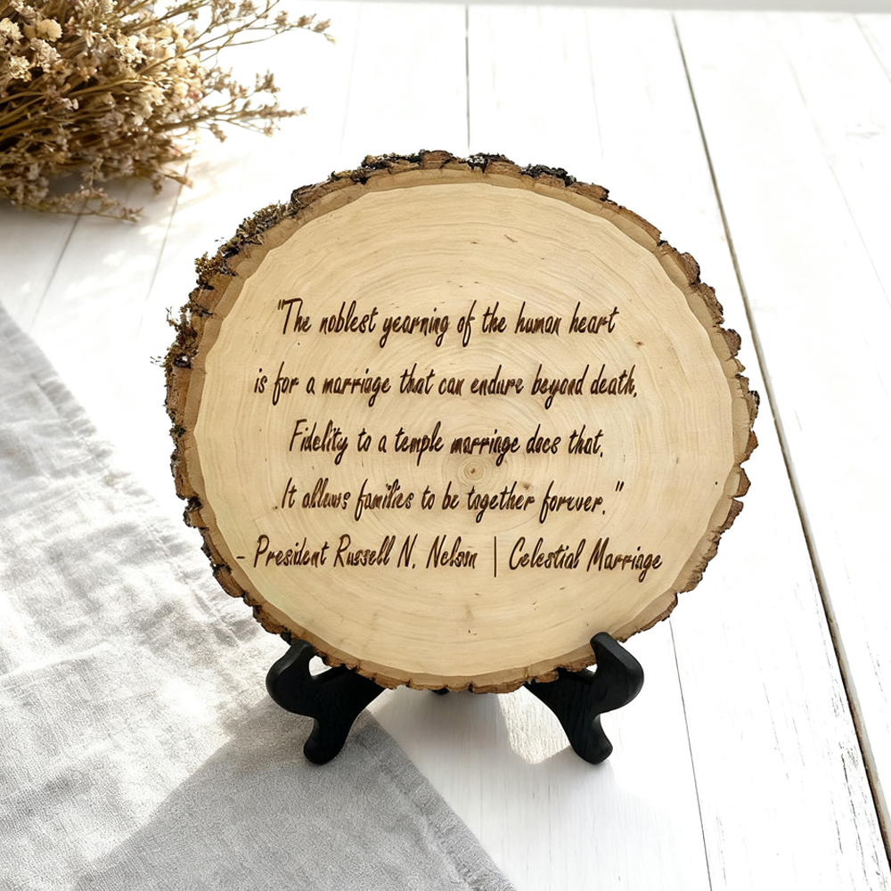 Custom Double-Sided Wooden Disc - Photo on One Side, Story on the Other, Memory Gift