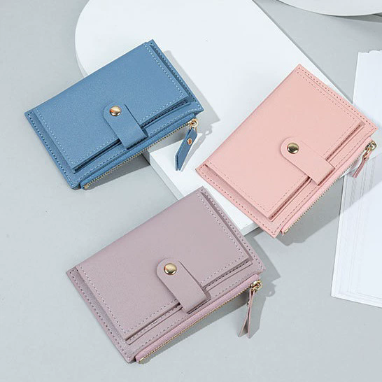 Personalized customizable women's portable card holder wallet tote bag with your own logo-Gifts for girlfriend