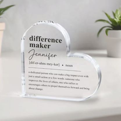 Personalized acrylic "Changemakers" commemorative medals, perfect as a thank-you-Gift for retired employees, teachers, and colleagues.