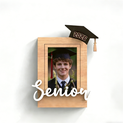 A rectangular wooden multi-functional photo frame, a graduation souvenir, and a personalized gift for graduates.-TailorAura