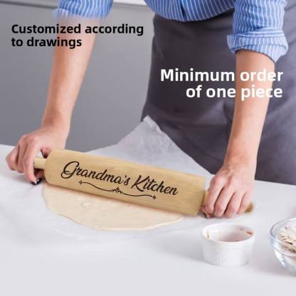 Personalized pattern engraved wooden kitchen tools for children and household use - Gift for mothers.-TailorAura