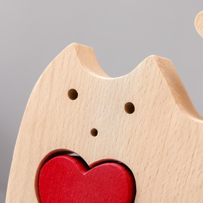 Personalized ornaments wooden mom and baby statue, creative wooden desktop ornament, carved decoration, family keepsake - Birthday gift for family members-TailorAura