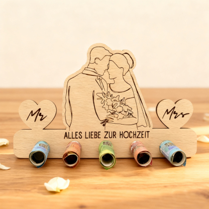 Wedding Gift - Personalized Wooden Silhouette Keepsake