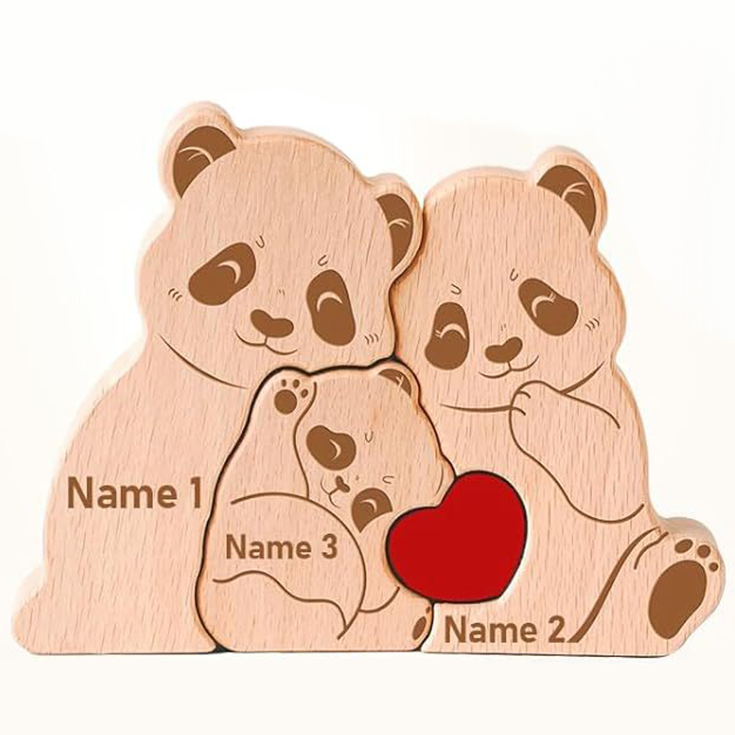 Personalized Gift wooden bear puzzle, mother bear puzzle, home decoration, Mother's Day birthday gift, ornament - Birthday gift for family members.