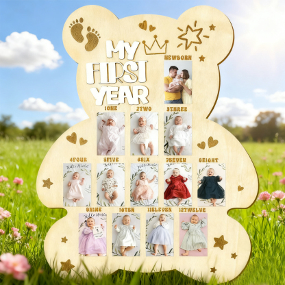 Themed Memory Frame – Baby's Monthly Milestones