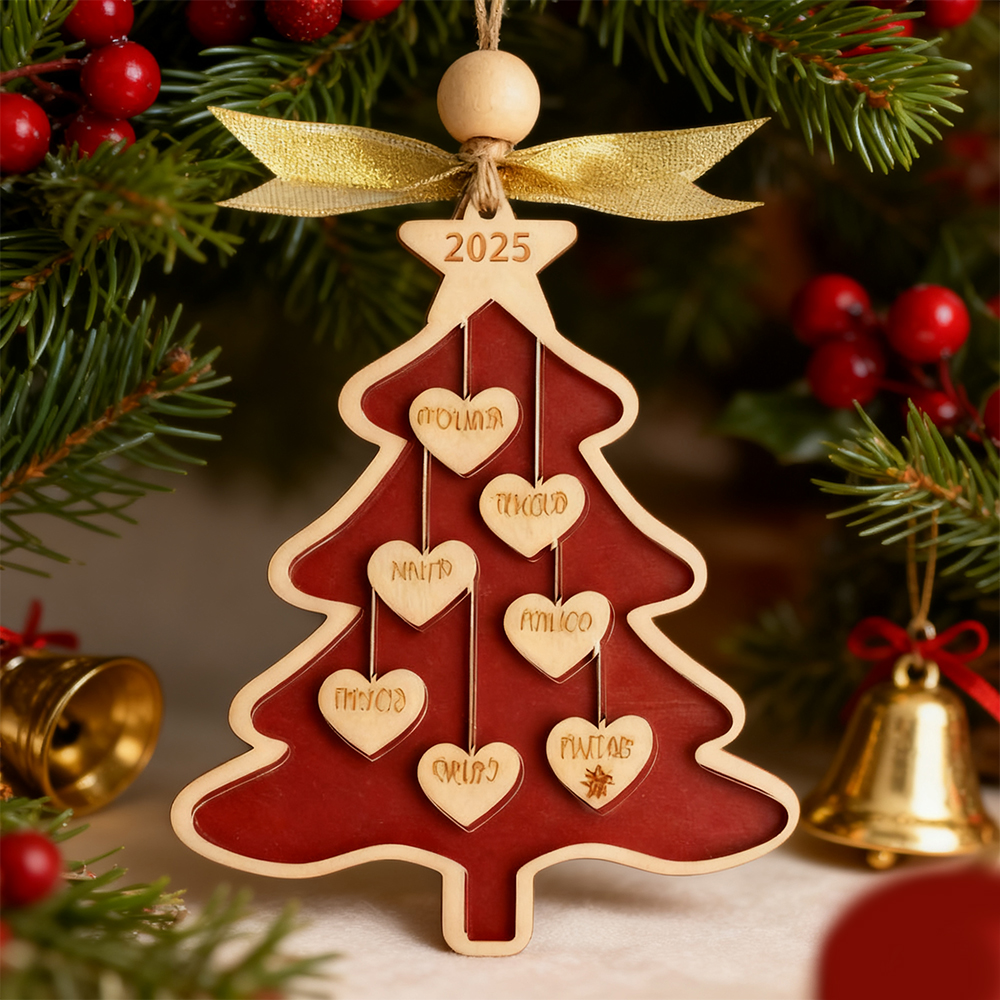 Personalized Christmas Tree Ornament - Christmas Gifts-Family Gifts