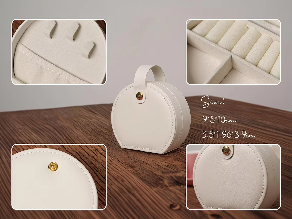 Customizable PU jewelry boxes with personalized logos, perfect as birthday gifts; personalized handbags.-Gift for girlfriend