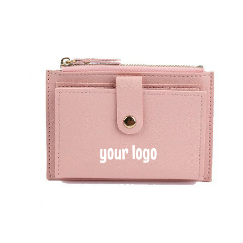 Personalized customizable women's portable card holder wallet tote bag with your own logo-Gifts for girlfriend