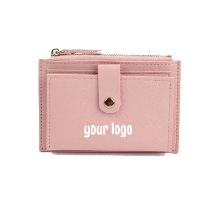 Personalized customizable women's portable card holder wallet tote bag with your own logo-Gifts for girlfriend