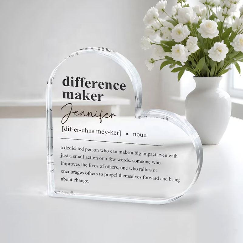 Personalized acrylic "Changemakers" commemorative medals, perfect as a thank-you-Gift for retired employees, teachers, and colleagues.