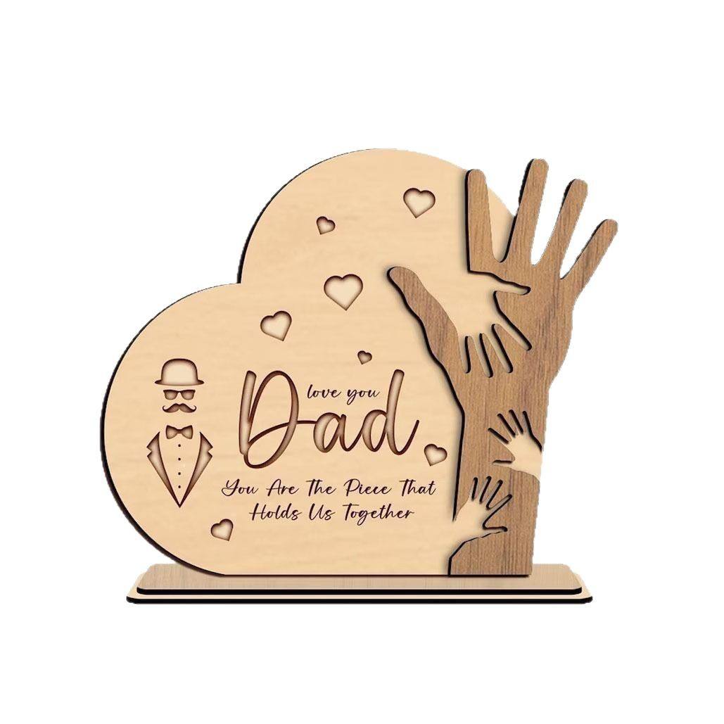Personalized patterned wooden family hand gesture decorations for Mother's Day and Father's Day - Gift for parents.-TailorAura