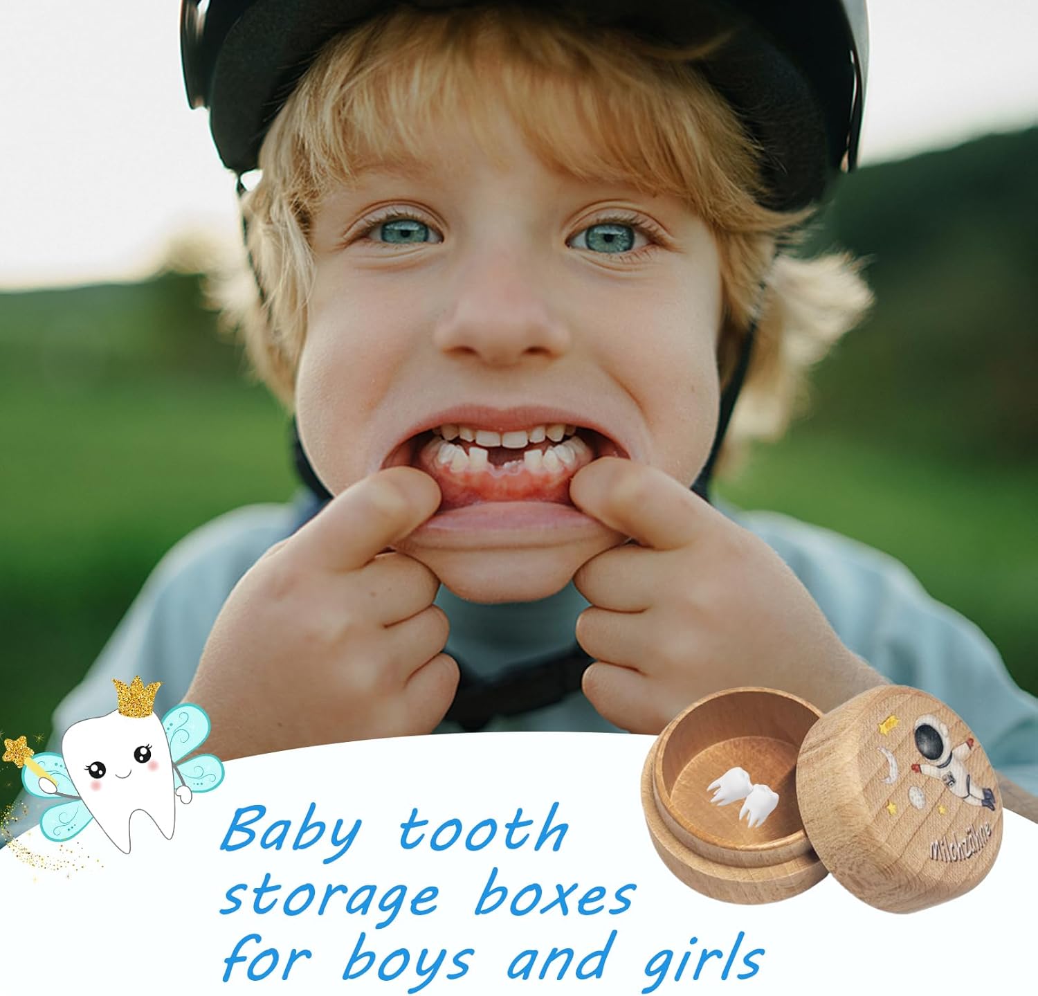 Tooth Box, Milk Tooth Box, Milk Teeth Box, Milk Teeth Boys / Girls, Printed with 3D Tooth Pattern Milk Tooth Box, Creative Christening and Birthday Gifts, Tooth Fairy Gifts for New Parents-TailorAura