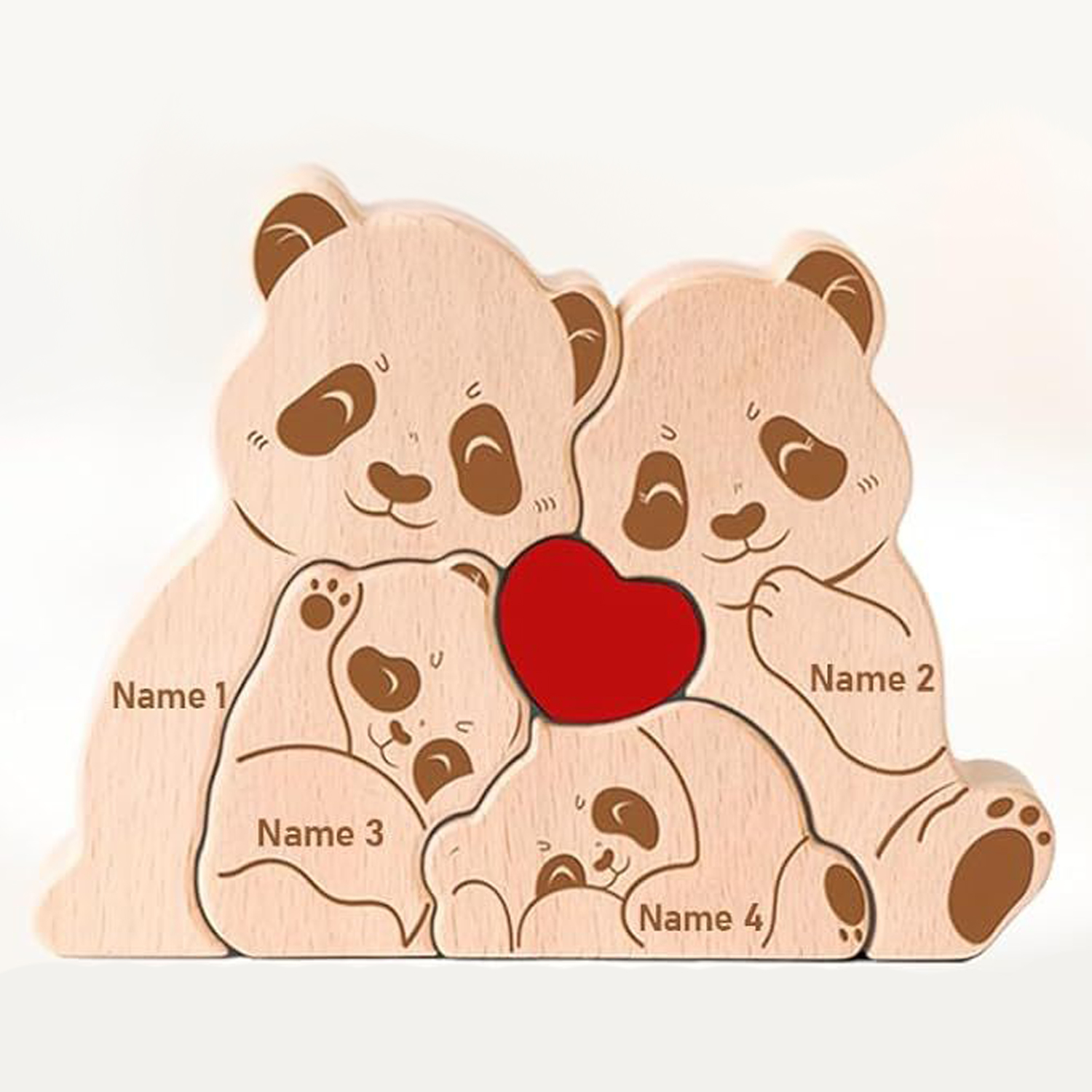 Personalized Gift wooden bear puzzle, mother bear puzzle, home decoration, Mother's Day birthday gift, ornament - Birthday gift for family members.