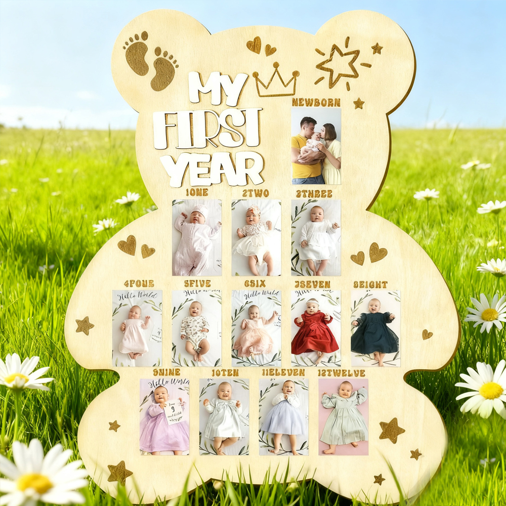 Themed Memory Frame – Baby's Monthly Milestones