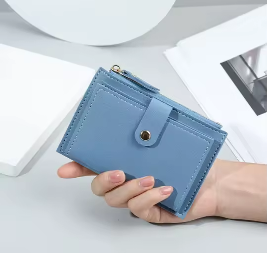 Personalized customizable women's portable card holder wallet tote bag with your own logo-Gifts for girlfriend