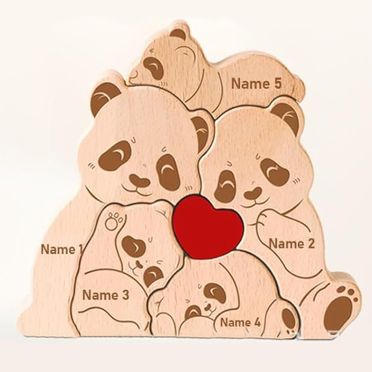 Personalized Gift wooden bear puzzle, mother bear puzzle, home decoration, Mother's Day birthday gift, ornament - Birthday gift for family members.