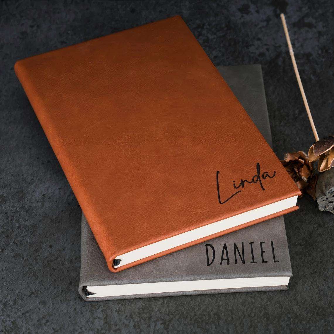 Personalized custom notebooks with laser engraving of artificial leather diaries-Gift For Kids