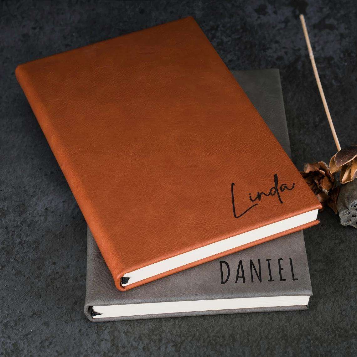 Personalized custom notebooks with laser engraving of artificial leather diaries-Gift For Kids