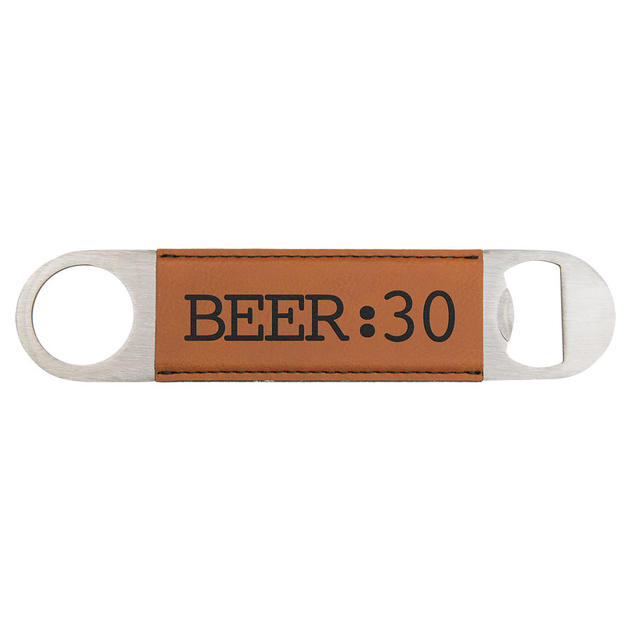 Personalized custom artificial leather bottle opener, laser engraved beer bottle opener-Gift For Dad-Father's Day Gift