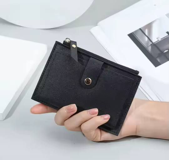 Personalized customizable women's portable card holder wallet tote bag with your own logo-Gifts for girlfriend