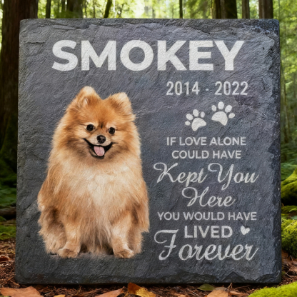 Custom Photo Square Memorial Stone - Personalized Pet Memorial Sympathy Gifts