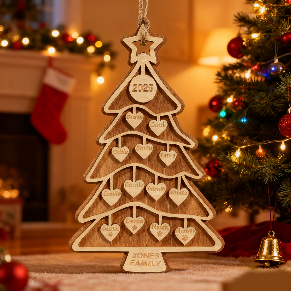 Personalized Christmas Tree Ornament 2- Christmas Gifts - Family Gifts