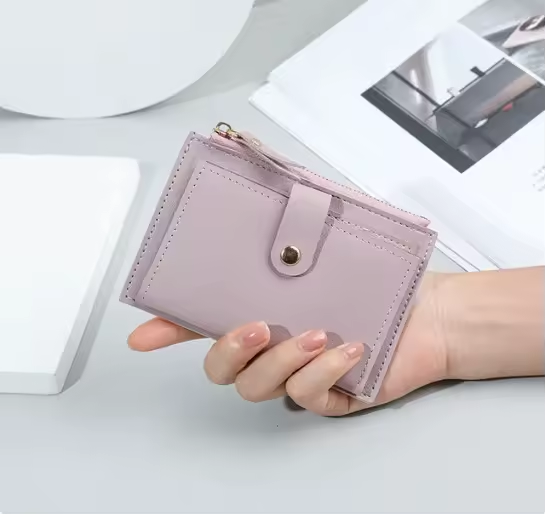 Personalized customizable women's portable card holder wallet tote bag with your own logo-Gifts for girlfriend