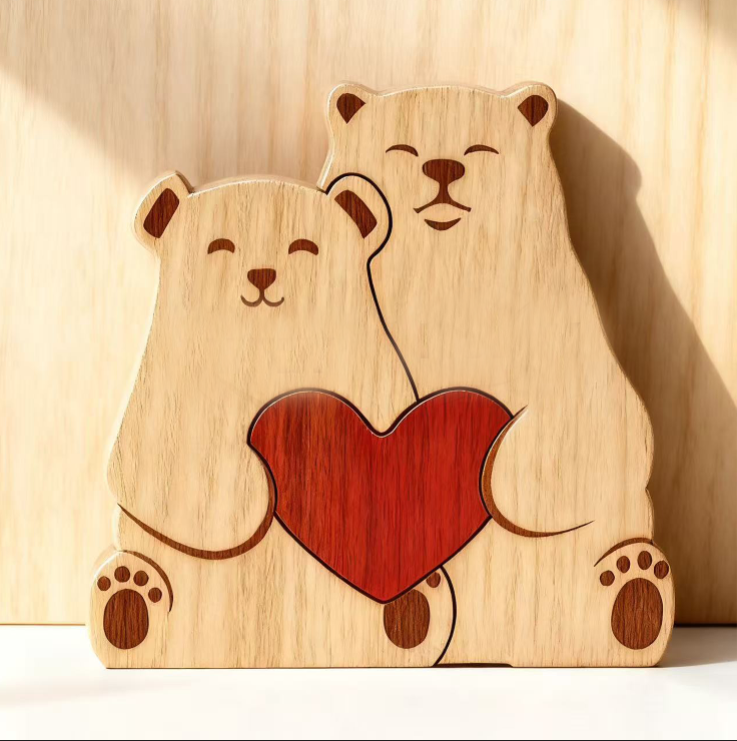 Family of Bear - Custom Family Gifts | Wooden Puzzle