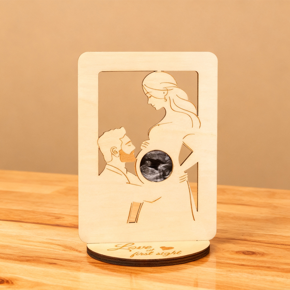 Baby’s First Portrait – Custom Wooden Ultrasound Frame & Birth Keepsake