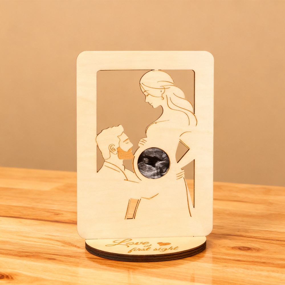 Baby’s First Portrait – Custom Wooden Ultrasound Frame & Birth Keepsake