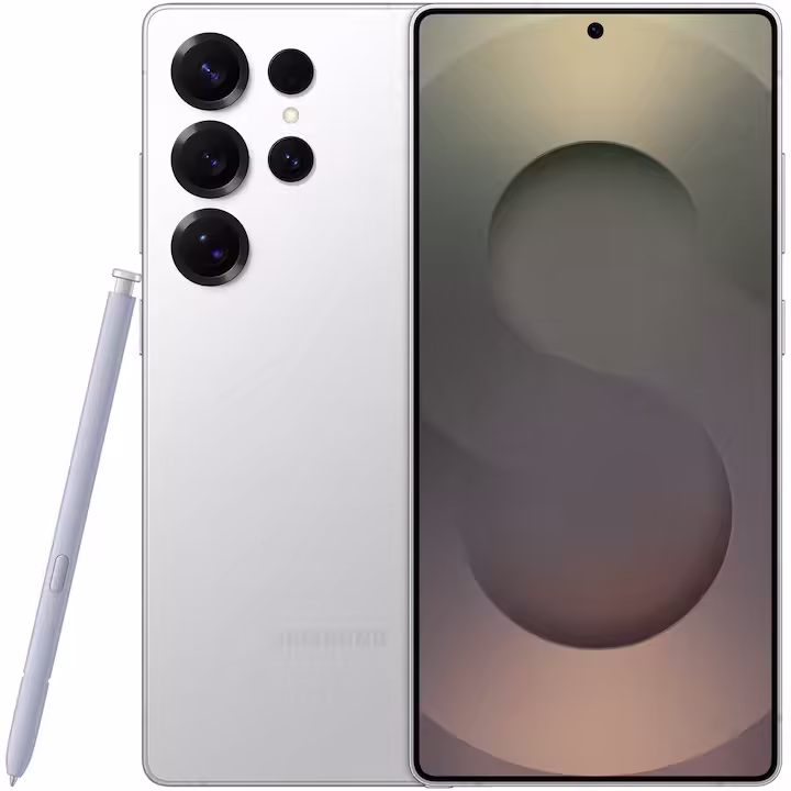 Samsung Galaxy S25 Ultra telefon, dupla SIM kártyával, 8 GB RAM-mal, 256 GB tárhellyel, 5G-vel.