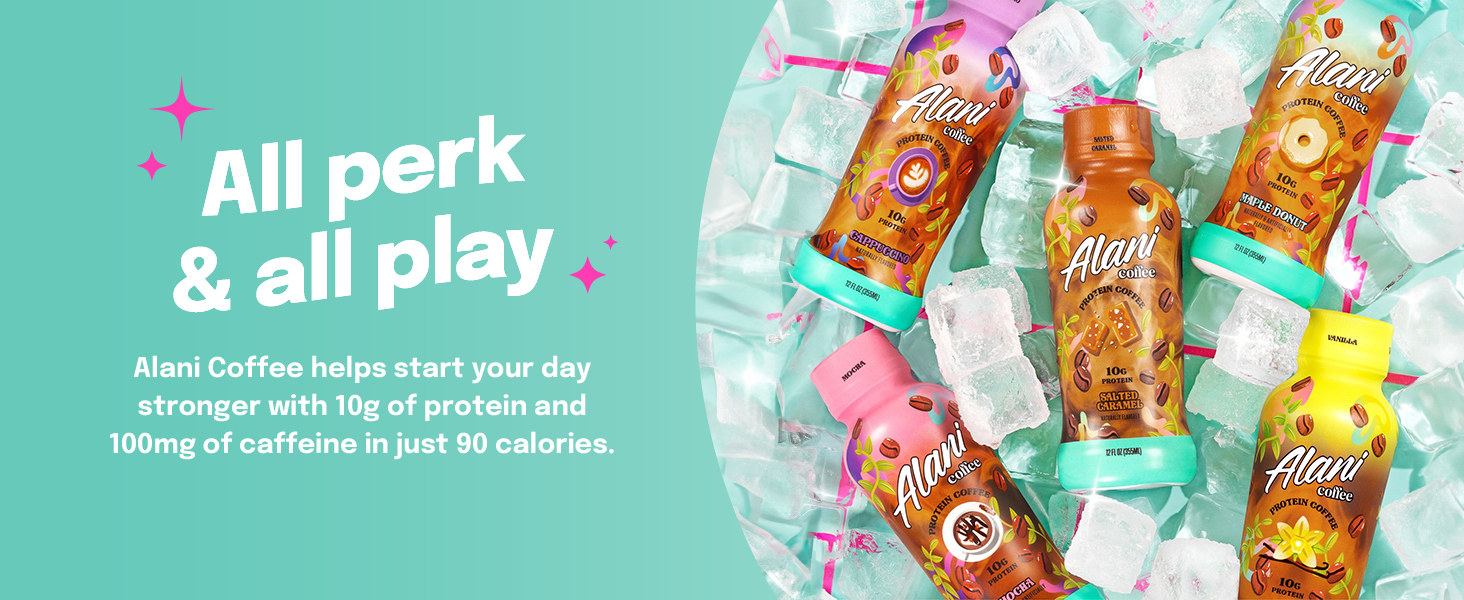 Alani Coffee offers 10g of Protein, 100 mg of caffeine and 90 calories