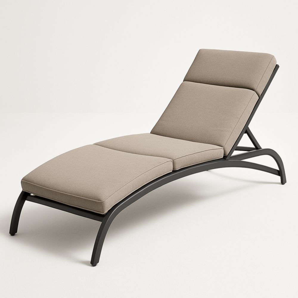 Gartenliege Aluminium Polyester Beige 200x65x30 cm-Runecasa