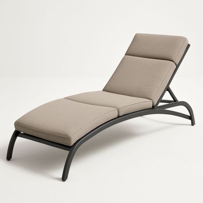 Gartenliege Aluminium Polyester Beige 200x65x30 cm-Runecasa