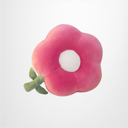 Flower plush pillow