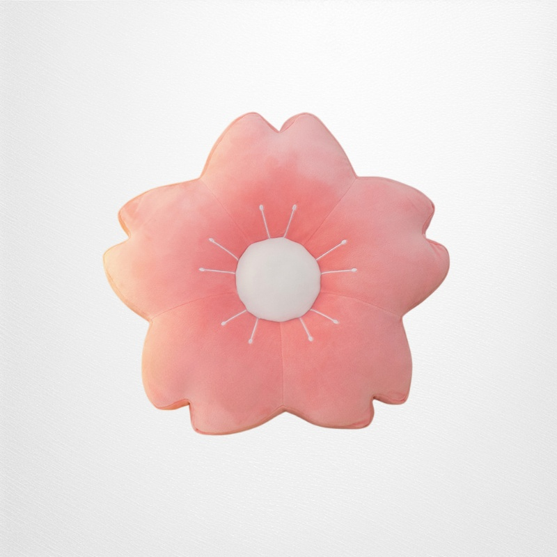 Flower plush pillow