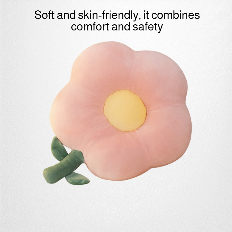 Flower plush pillow