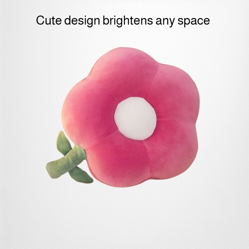 Flower plush pillow
